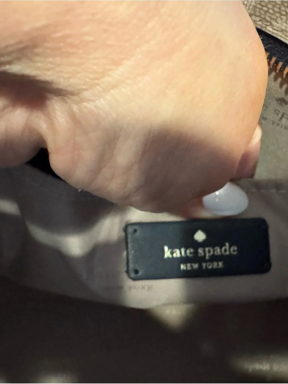 kate spade Cream Floral Satchel with Blue and Green Accents
